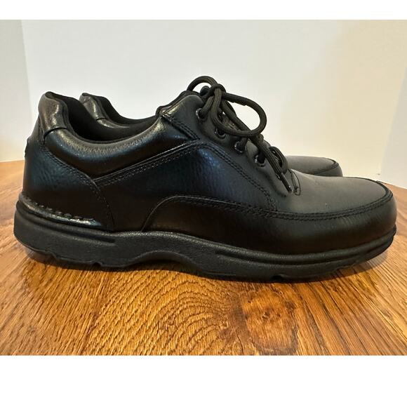 Rockport Men’s Eureka Leather Walking Shoes Black Size 13 Classic Comfort - Picture 2 of 11